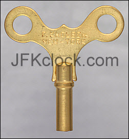 Ansonia Clock Key #6 Key 3.6mm New Solid BrassTrademark 
