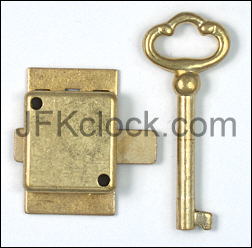 New Lock and Key for Grandfather Clock Door; Style #3