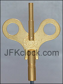 Seth Thomas Wing Clock Key # 6/4 Solid Brass Double End Trademark 