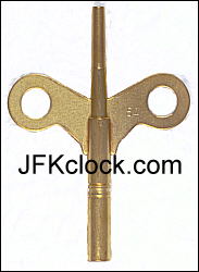 Seth Thomas Wing Clock Key Size 9/4 Solid Brass Double End Trademark 